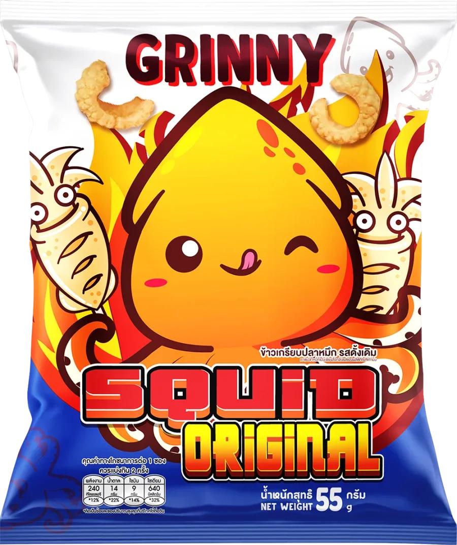 บรรจุภัณฑ์สินค้า SQUID CRACKERS