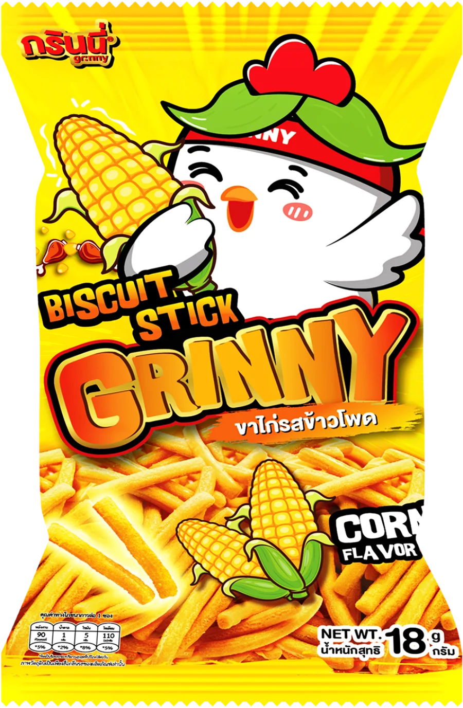 บรรจุภัณฑ์สินค้า GRINNY BISCUIT STICK