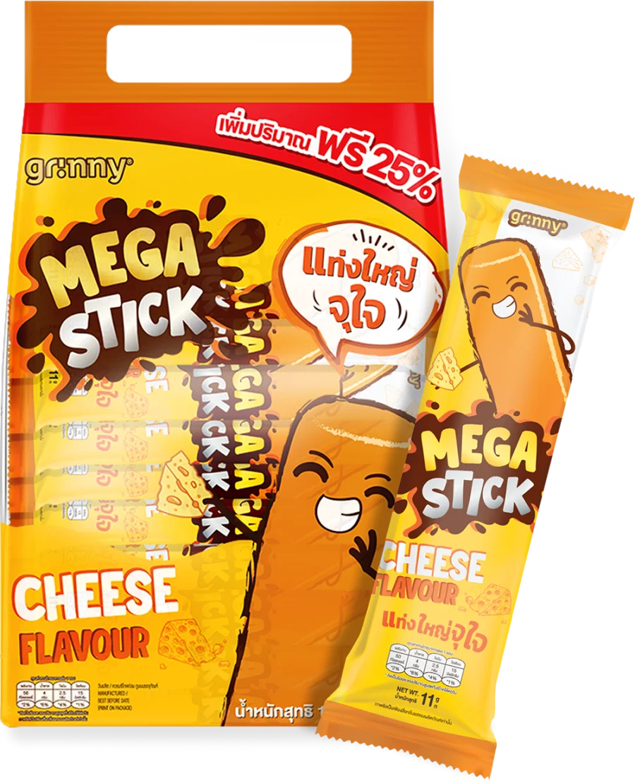 บรรจุภัณฑ์สินค้า GRINNY MEGA STICK