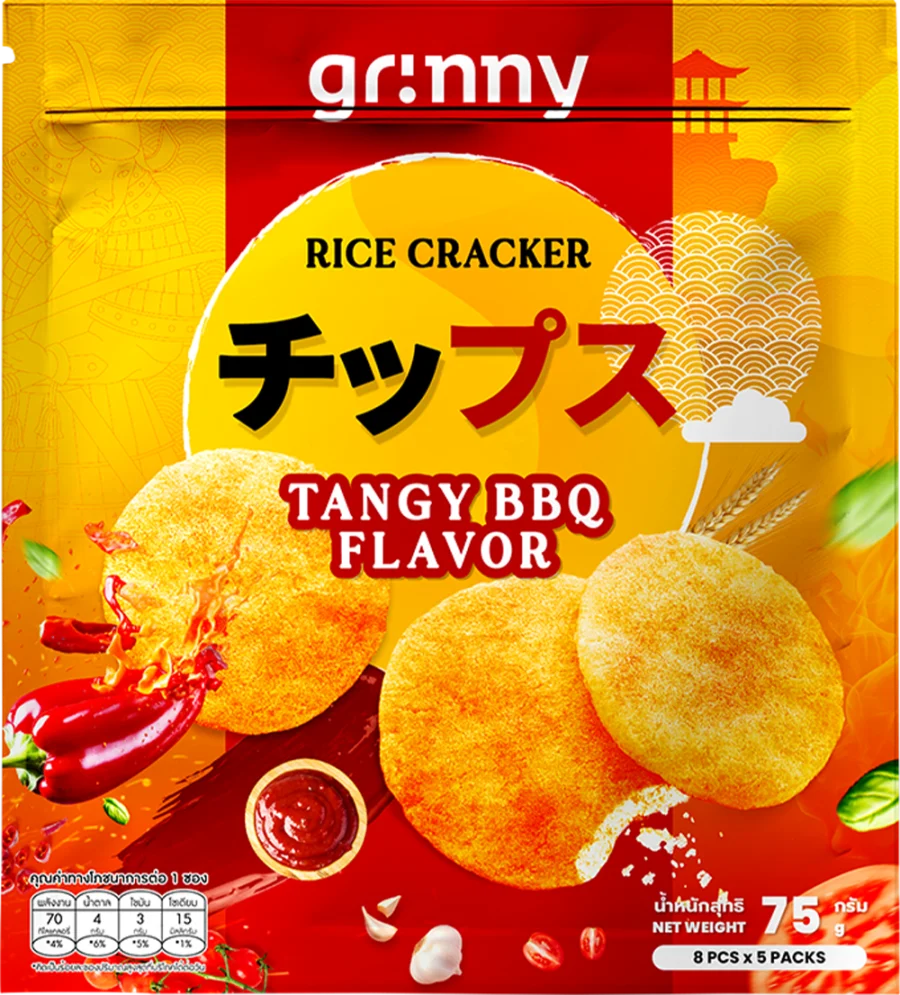 บรรจุภัณฑ์สินค้า GRINNY RICE CRACKER