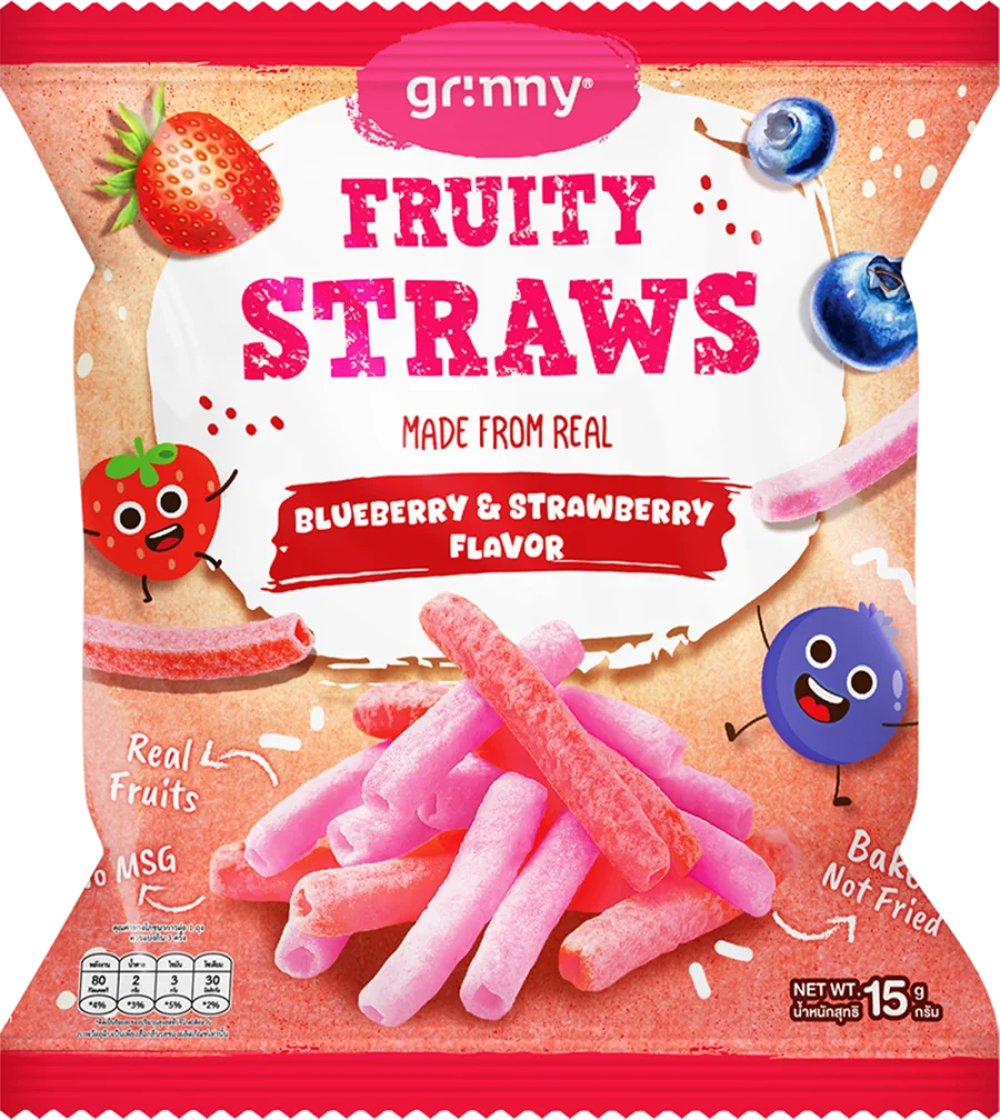 บรรจุภัณฑ์สินค้า GRINNY VEGGIE STRAWS