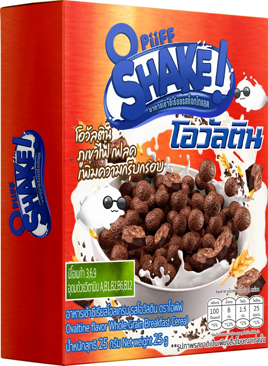 บรรจุภัณฑ์สินค้า OPUFF CEREALS OVALTINE